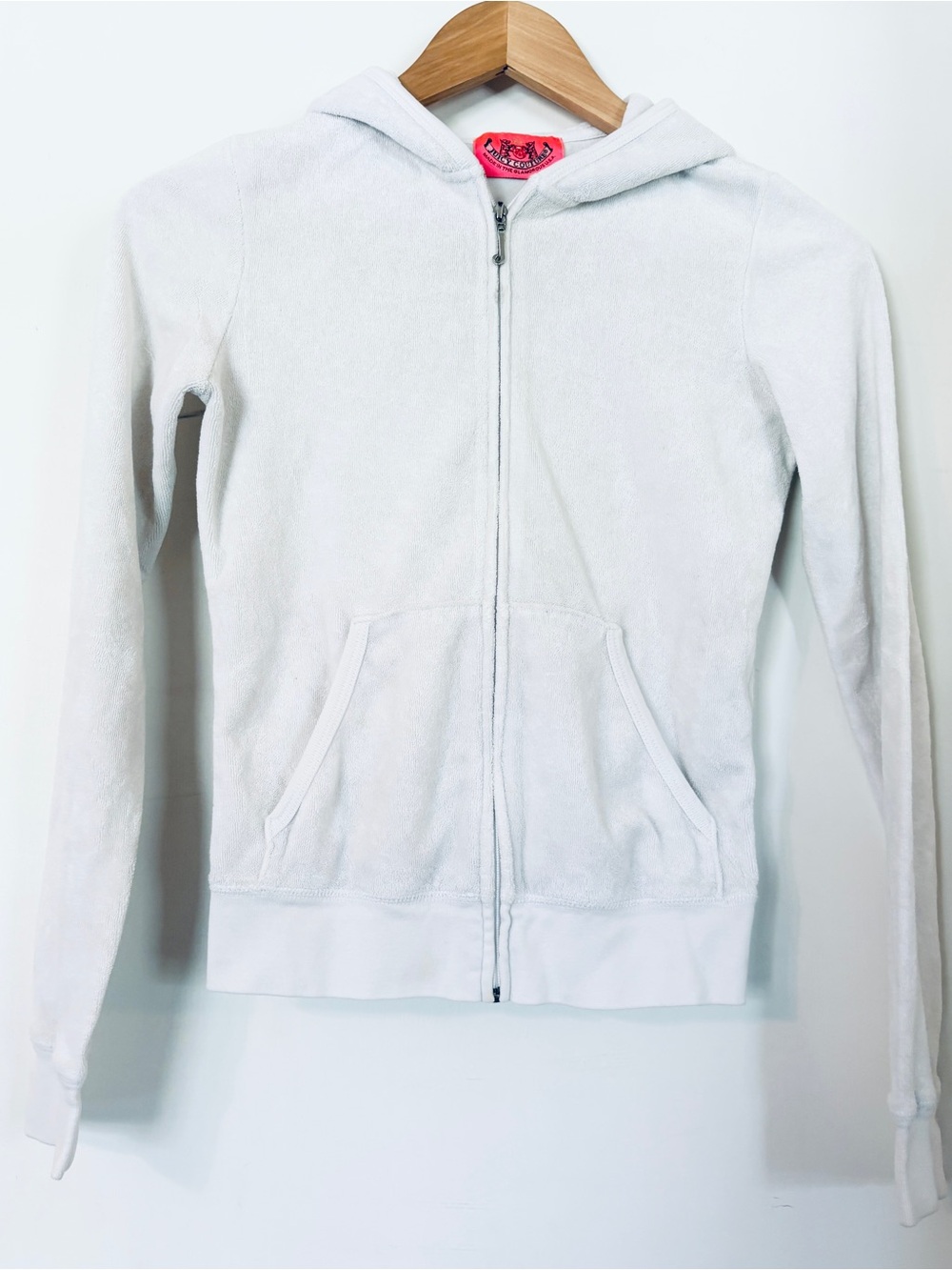 VTG Vintage Y2K Juicy Couture Terry Zip Hoodie Jacket P XS White